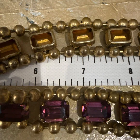 Art Deco amethyst glass necklace - Picture 14 of 14